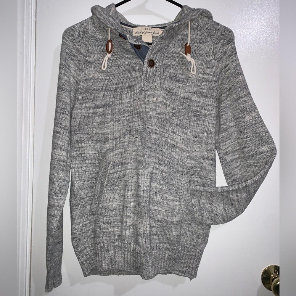 H&M L.O.G.G. Knitted Sweater Pullover Hoodie